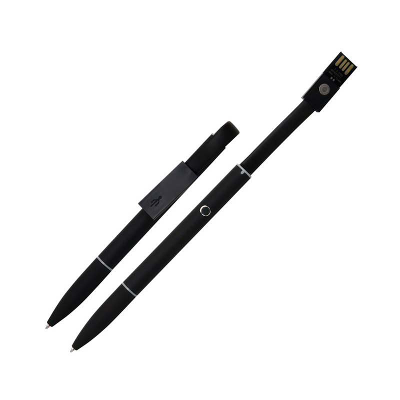 Pegasus Glossy Finish Metal Pen with Stylus with Flash Drive