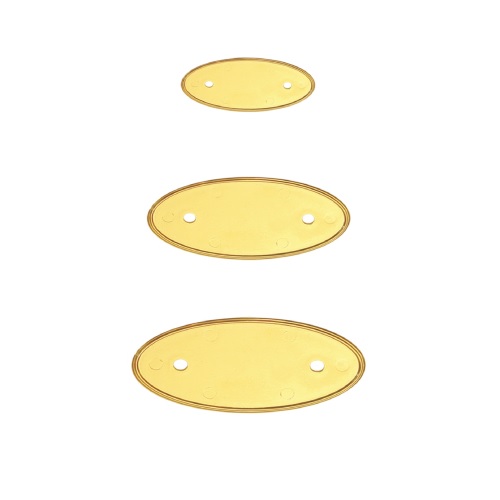 PVC Injected Oval Name Badges - Gold