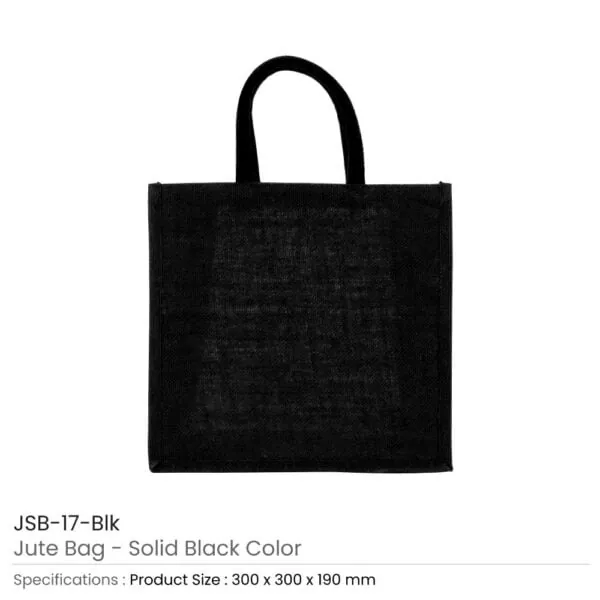 Capricornus Reusable Square Jute Bags with Cotton Handles