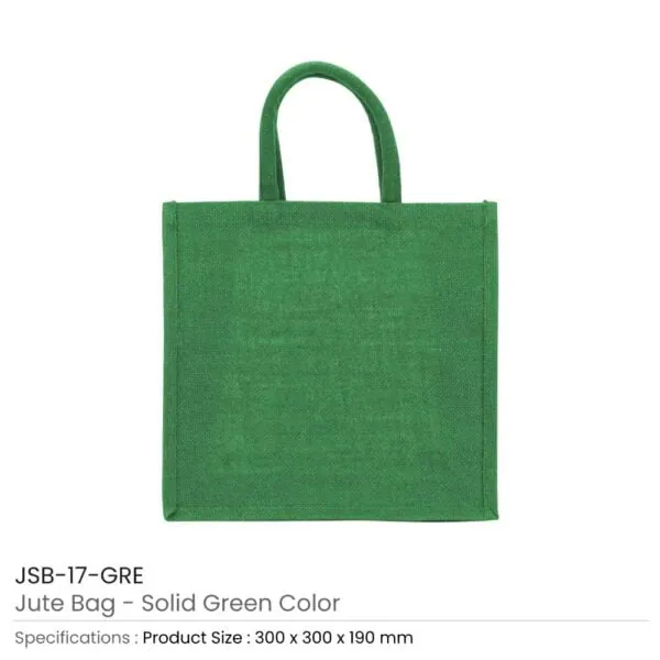 Capricornus Reusable Square Jute Bags with Cotton Handles