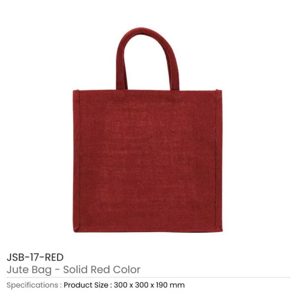 Capricornus Reusable Square Jute Bags with Cotton Handles