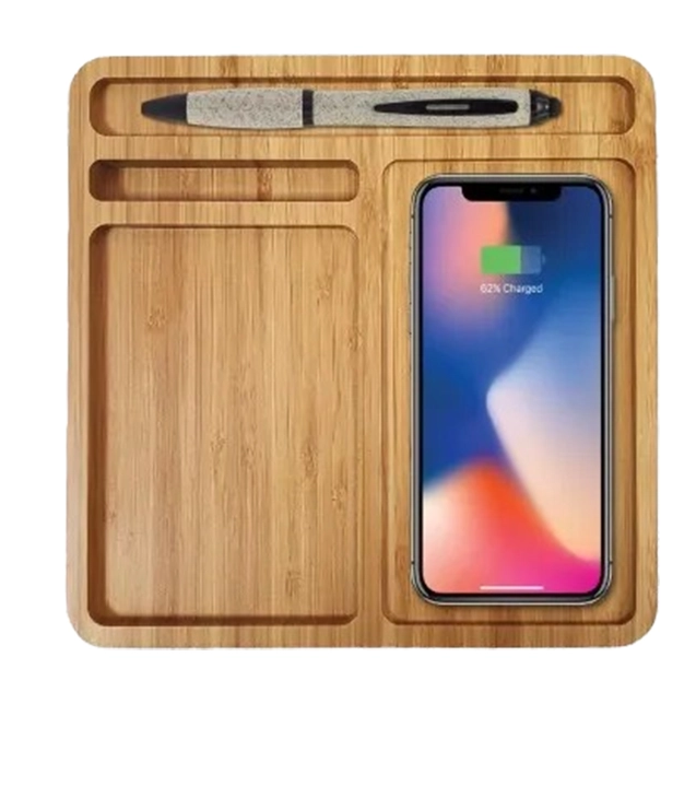Vela Bamboo Wireless Charger Docking Station Vela Bamboo Wireless Charger Docking Station