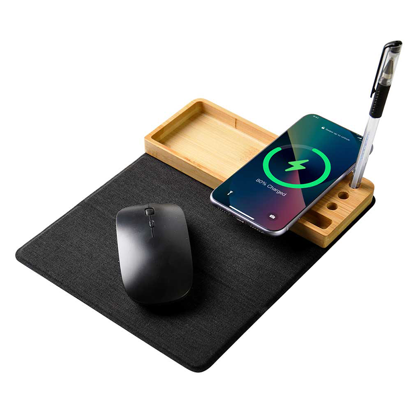 Serpens Smart Phones Fast Wireless Mouse PU Leather Mousepad Pen 