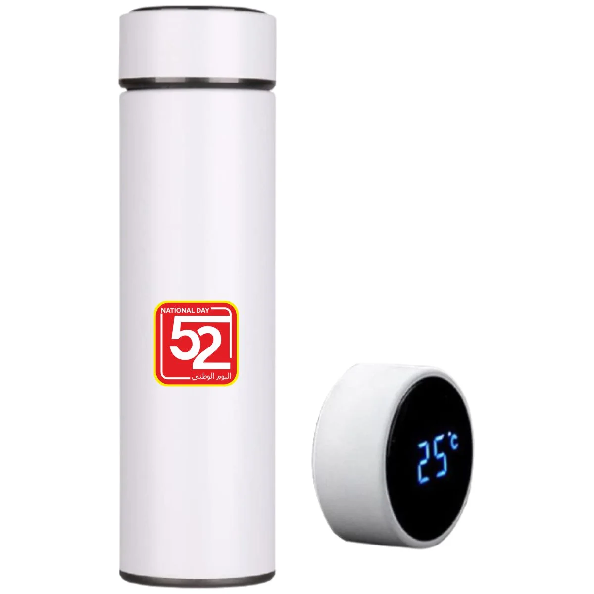 UAE National Day Smart LED Active Temperature Display Indicator Insulated Stainless Steel Flask Bottle