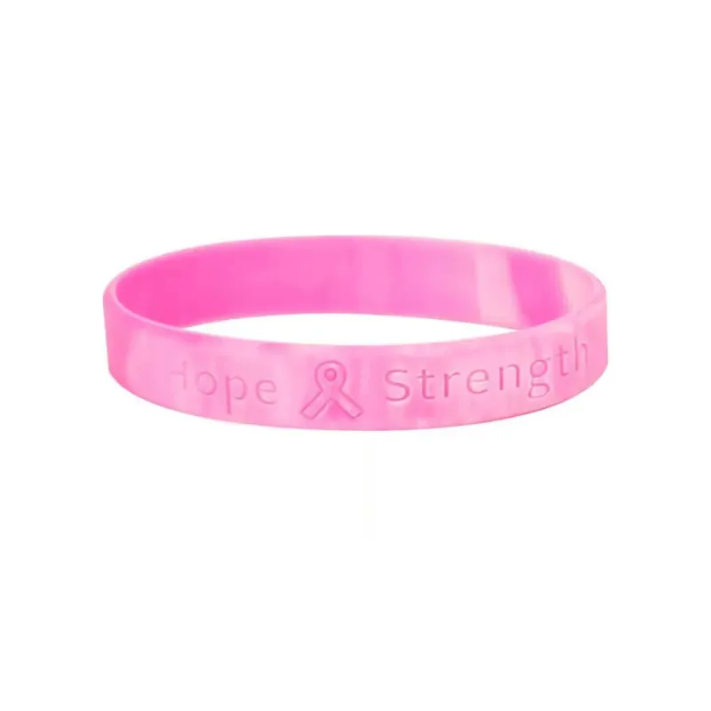 Gemini Pre-Designed Breast Cancer Awareness Wristbands with Logo 