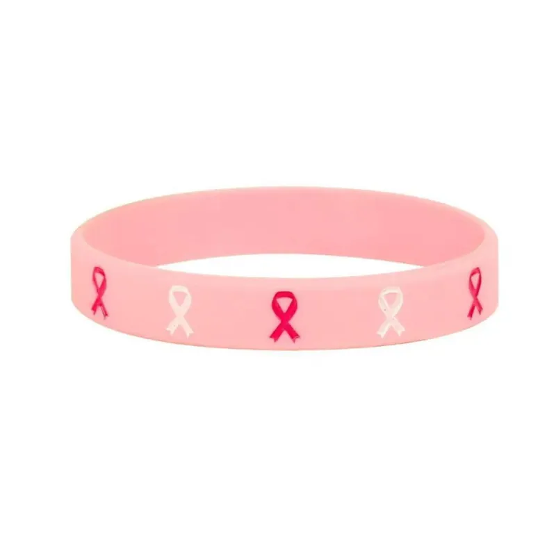 Gemini Pre-Designed Breast Cancer Awareness Wristbands with Logo 