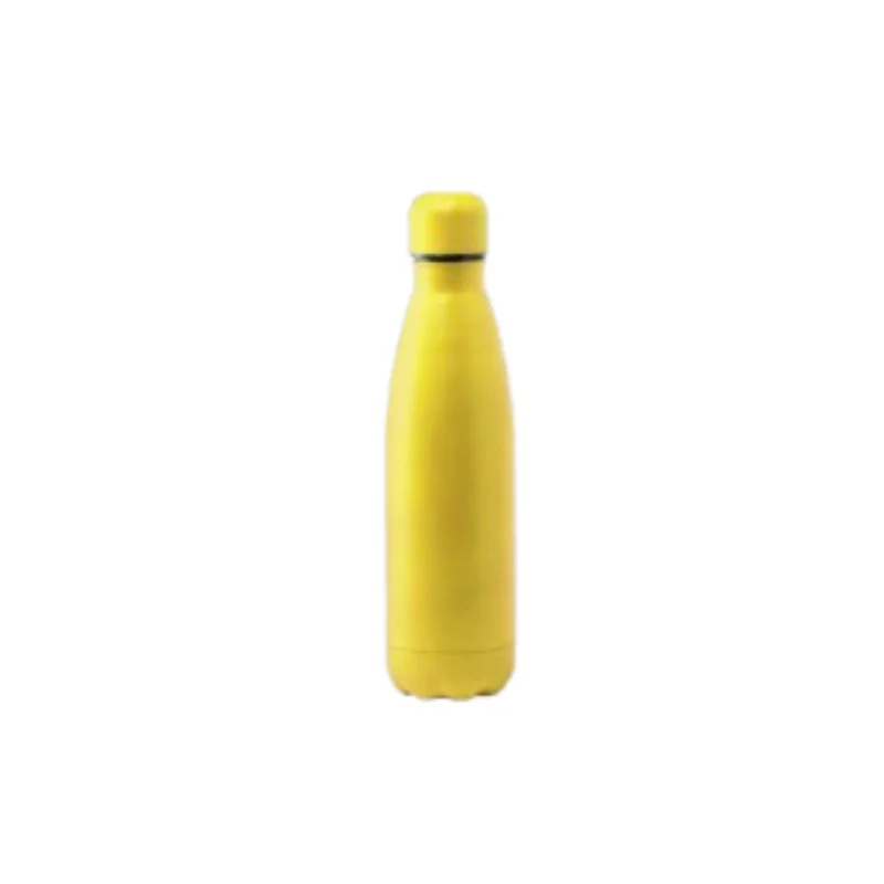 Matte Insulated Cola Shaped Bottles Yellow