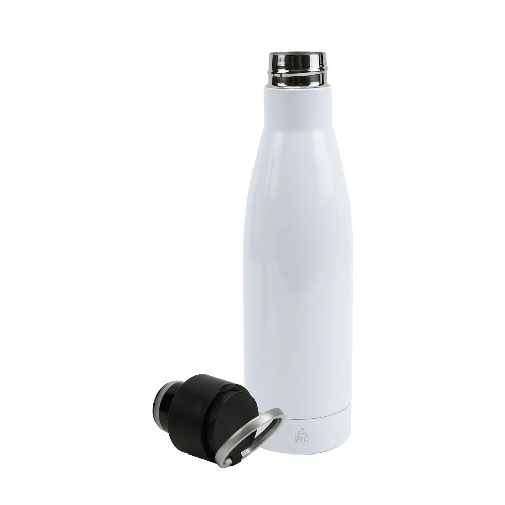 Wholesale Stainless Steel Foldable Lid Water Bottle WHITE 